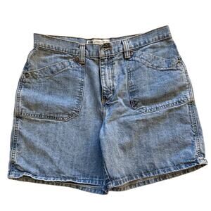 Faded Glory Y2K Vintage Blue Denim Mom Shorts Size 12